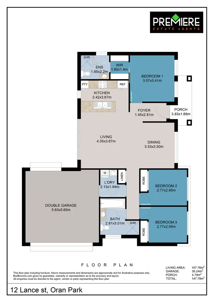 Floorplan of Homely house listing, 12 Lance Street, Oran Park NSW 2570