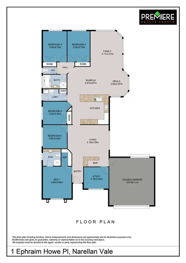Floorplan of Homely house listing, 1 Ephraim Howe Place, Narellan Vale NSW 2567