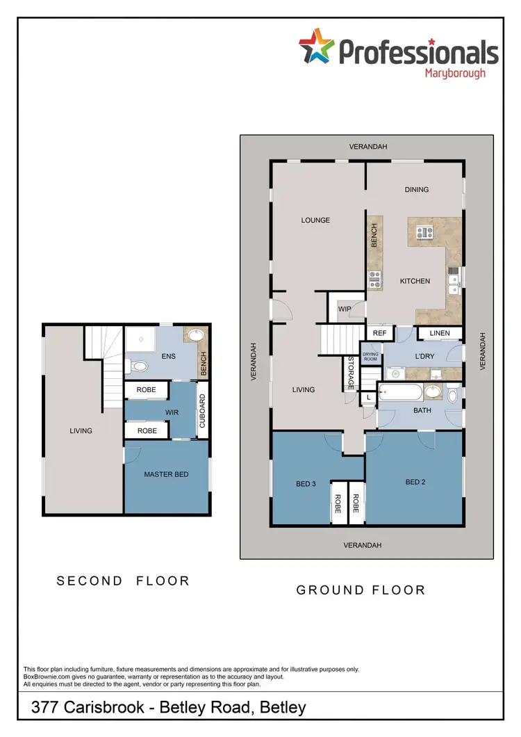 Floorplan of Homely house listing, 377 Carisbrook - Betley Road, Betley VIC 3472