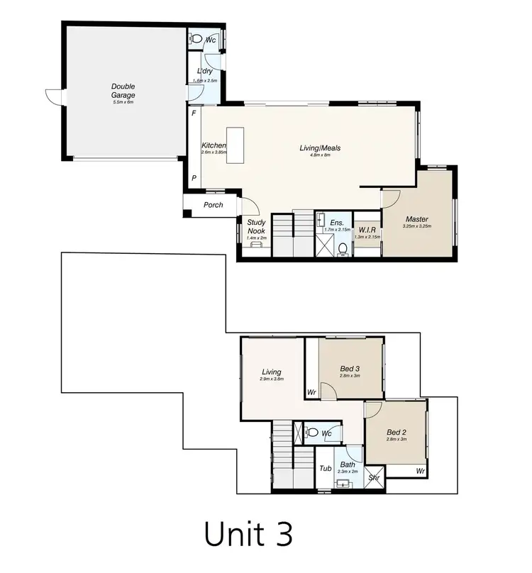 Floorplan of Homely townhouse listing, 3/505 Mt Dandenong Road, Kilsyth VIC 3137