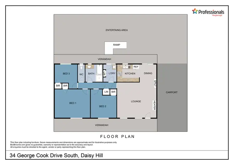Floorplan of Homely house listing, 34 George Cook Drive, Daisy Hill VIC 3465