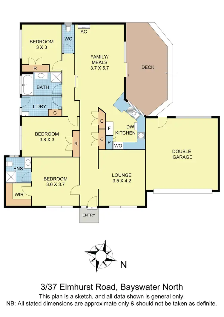 Floorplan of Homely unit listing, 3/37 Elmhurst Road, Bayswater North VIC 3153
