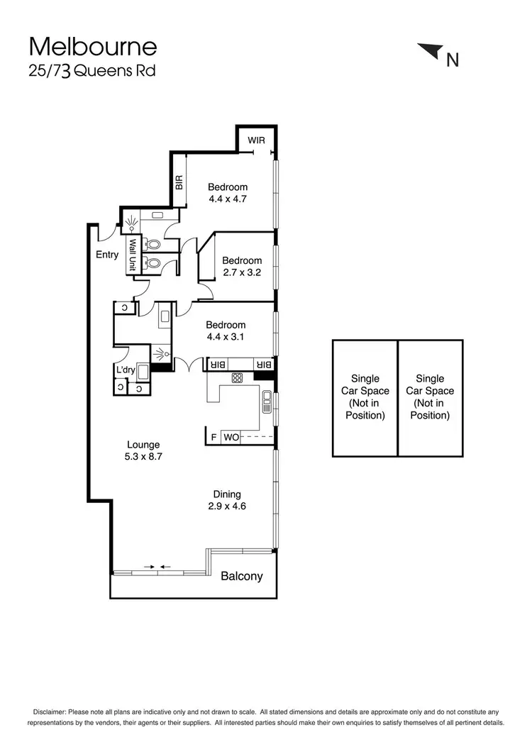 Floorplan of Homely apartment listing, 25/73 Queens Road, Melbourne VIC 3004
