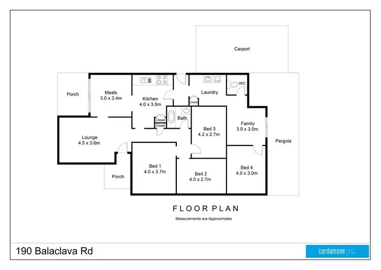 Floorplan of Homely house listing, 190 Balaclava Road, Shepparton VIC 3630