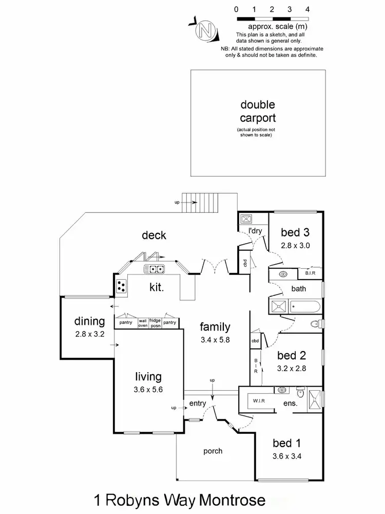 Floorplan of Homely house listing, 1 Robyns Way, Montrose VIC 3765