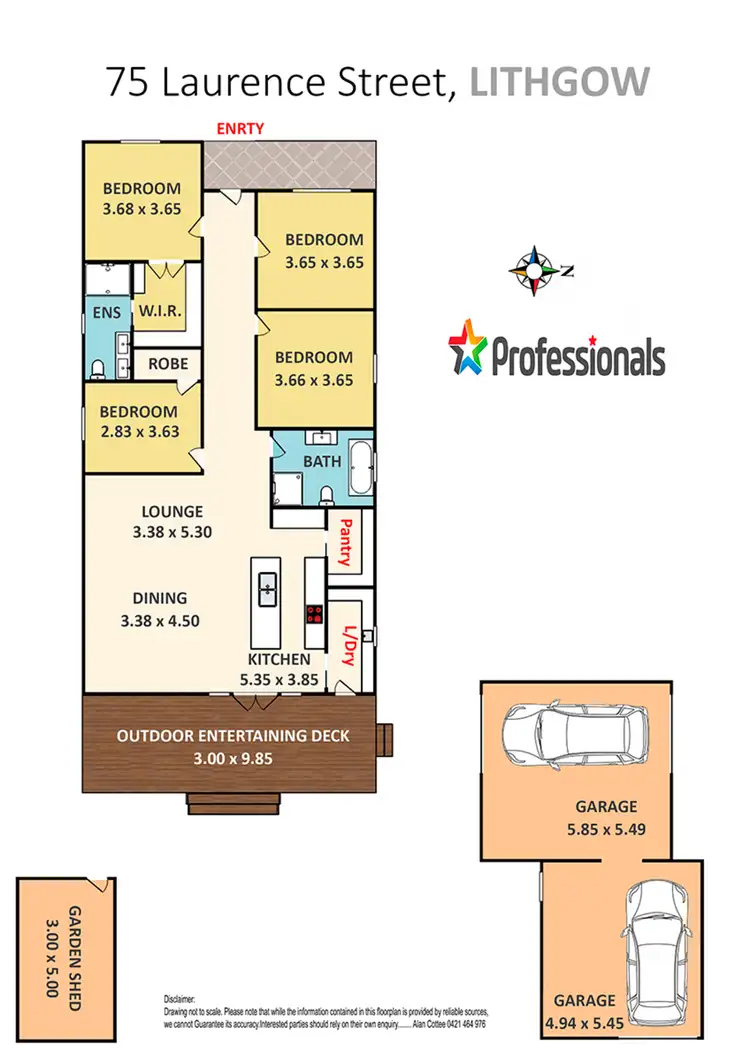 Floorplan of Homely house listing, 75 Laurence Street, Lithgow NSW 2790