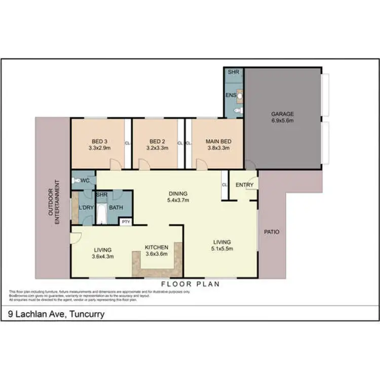 Floorplan of Homely house listing, 9 Lachlan Avenue, Tuncurry NSW 2428
