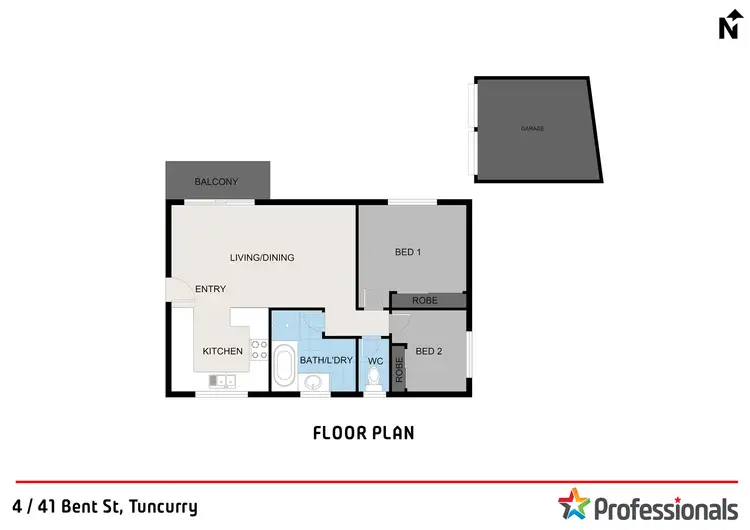 Floorplan of Homely unit listing, 4/41 Bent Street, Tuncurry NSW 2428