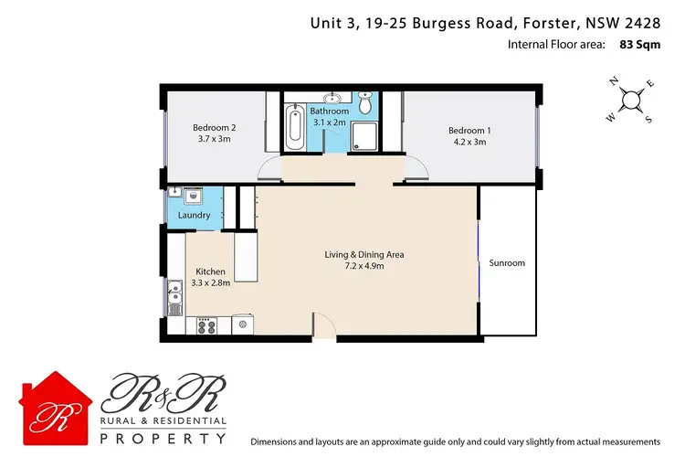 Floorplan of Homely unit listing, 3/19-25 Burgess Road, Forster NSW 2428