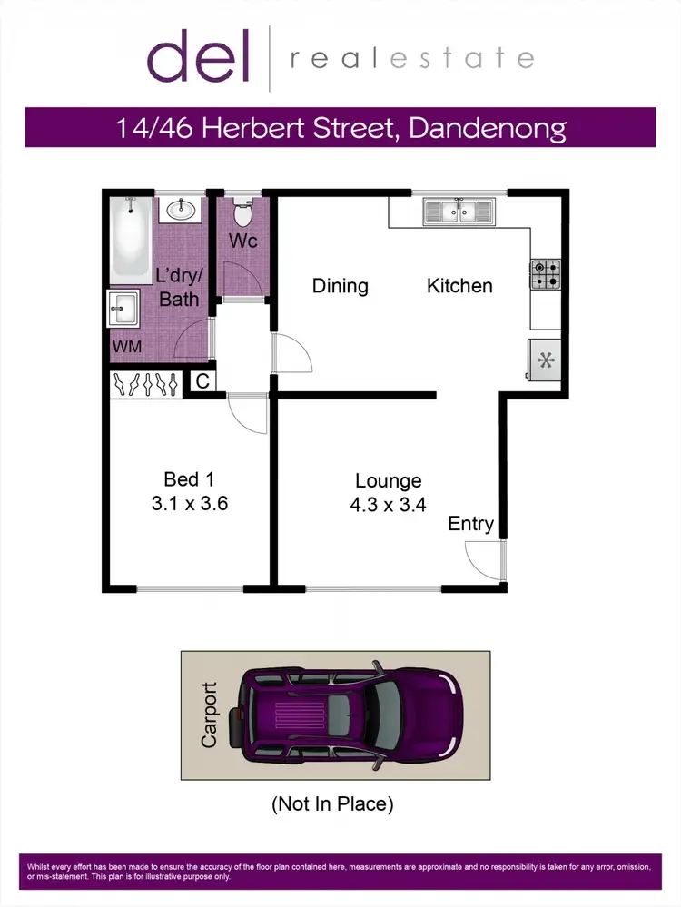 Floorplan of Homely apartment listing, 14/46 Herbert Street, Dandenong VIC 3175