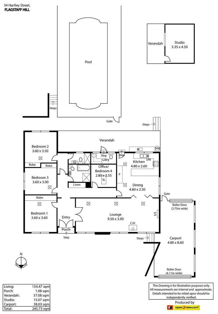 Floorplan of Homely house listing, 34 Hartley Street, Flagstaff Hill SA 5159