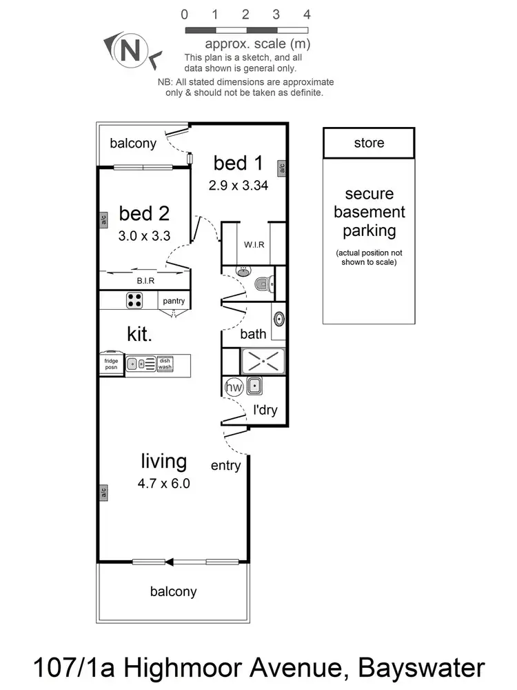 Floorplan of Homely apartment listing, 107/1a Highmoor Avenue, Bayswater VIC 3153