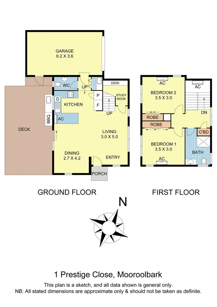 Floorplan of Homely unit listing, 1 Prestige Close, Mooroolbark VIC 3138
