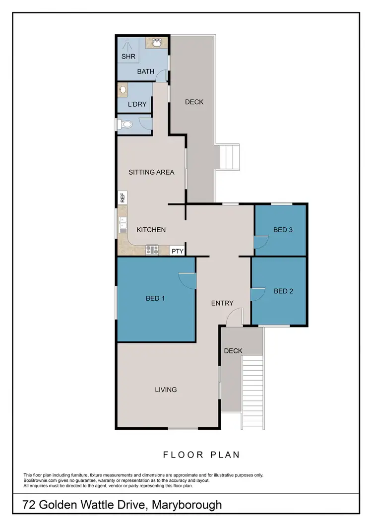 Floorplan of Homely house listing, 72 Golden Wattle Drive, Maryborough VIC 3465