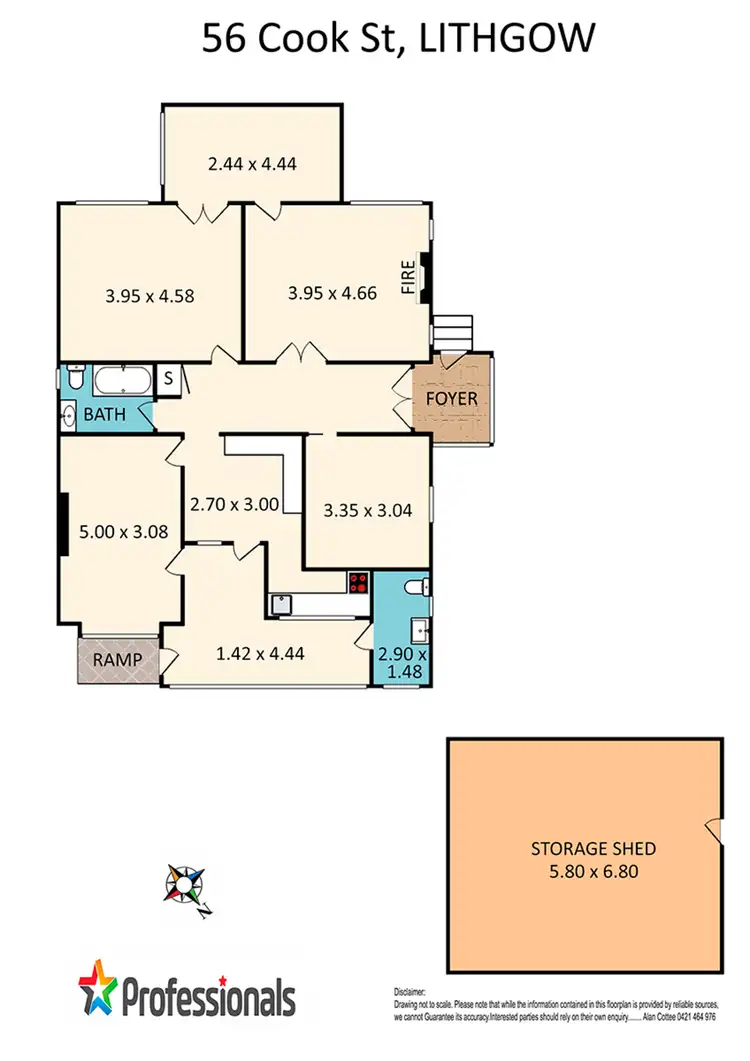 Floorplan of Homely house listing, 56 Cook Street, Lithgow NSW 2790
