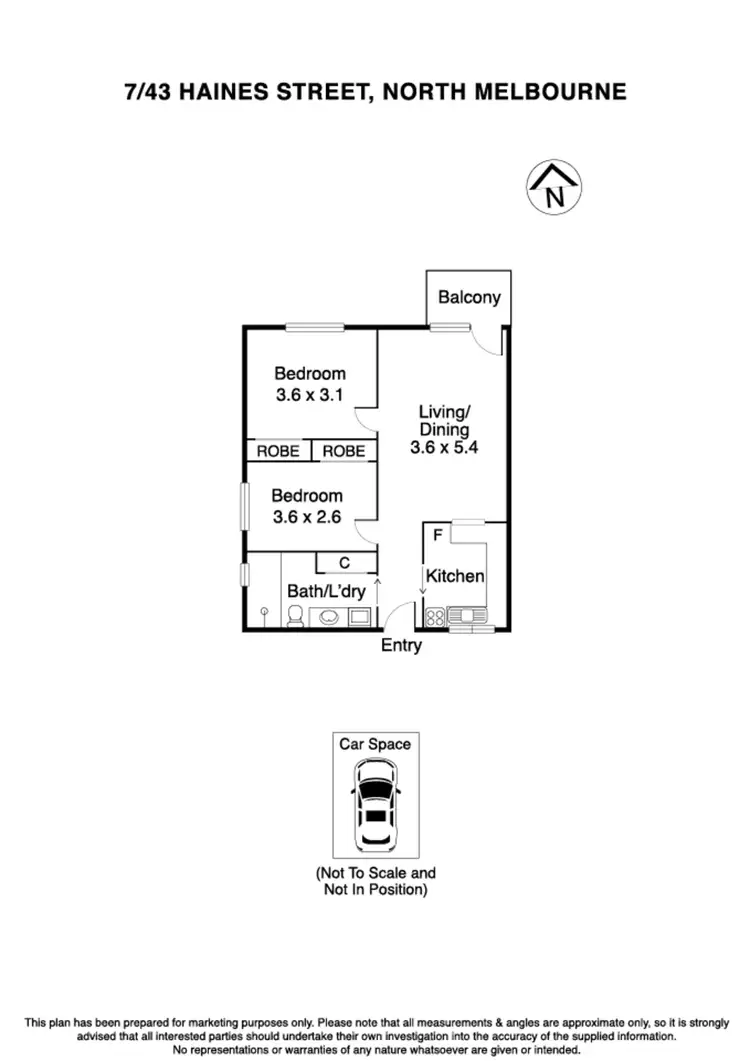 Floorplan of Homely apartment listing, 7/43 Haines Street, North Melbourne VIC 3051