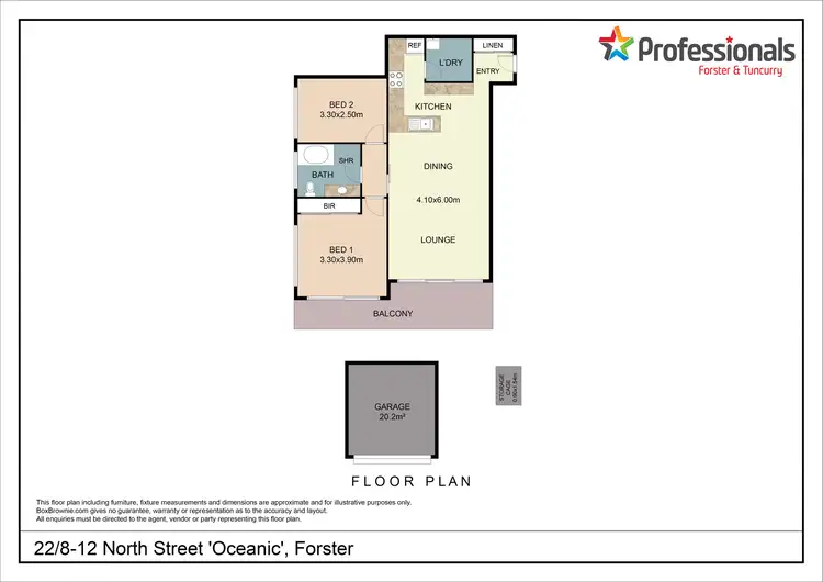 Floorplan of Homely unit listing, 22/8-12 North Street, Forster NSW 2428