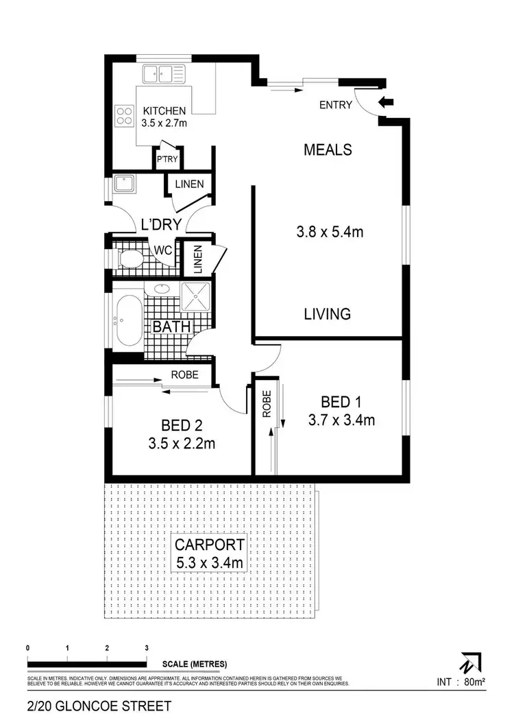 Floorplan of Homely house listing, 2/20 Glencoe Street, Kennington VIC 3550