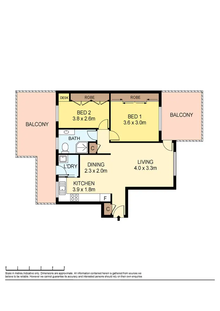 Floorplan of Homely unit listing, 5/22 Sinclair Street, Gosford NSW 2250