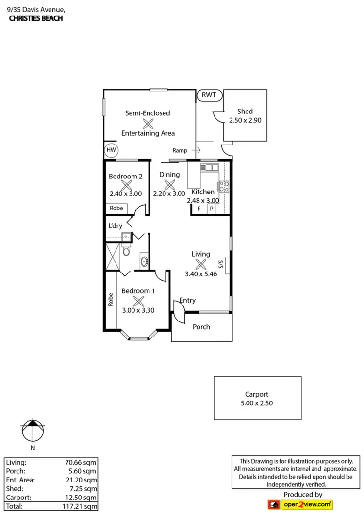 Floorplan of Homely unit listing, 9/35 Davis Avenue, Christies Beach SA 5165