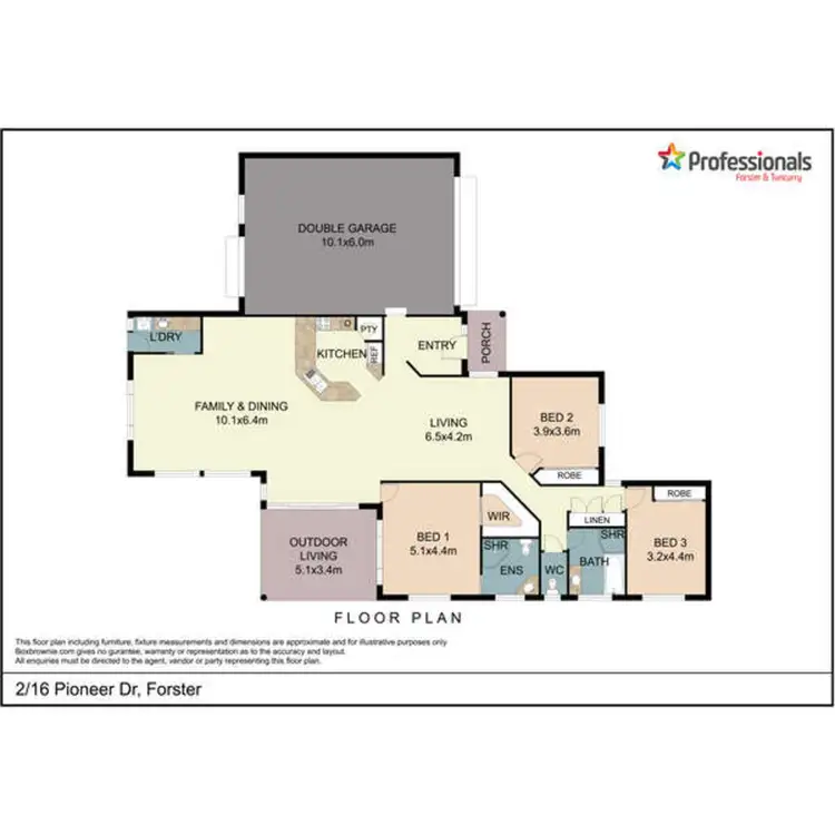 Floorplan of Homely house listing, 2/16 Pioneer Drive, Forster NSW 2428