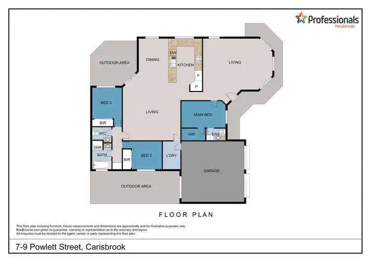 Floorplan of Homely house listing, 7-9 Powlett Street, Carisbrook VIC 3464