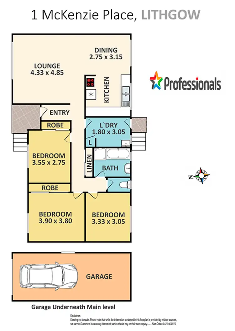 Floorplan of Homely house listing, 1 McKenzie Place, Lithgow NSW 2790