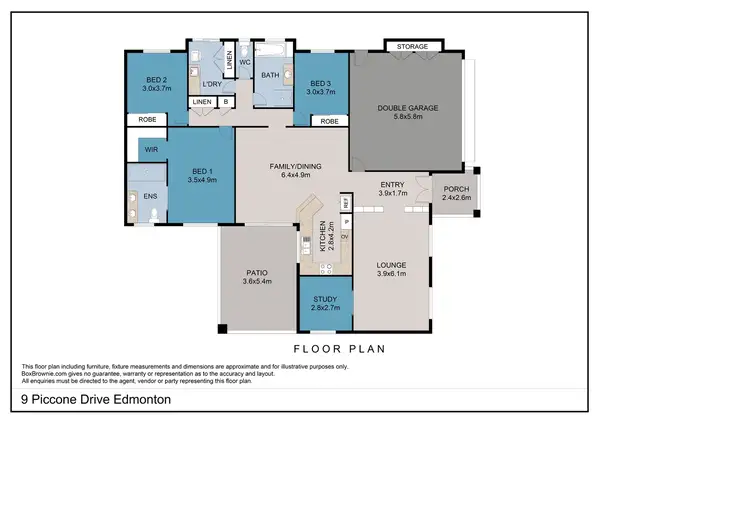 Floorplan of Homely house listing, 9 Piccone Drive, Edmonton QLD 4869