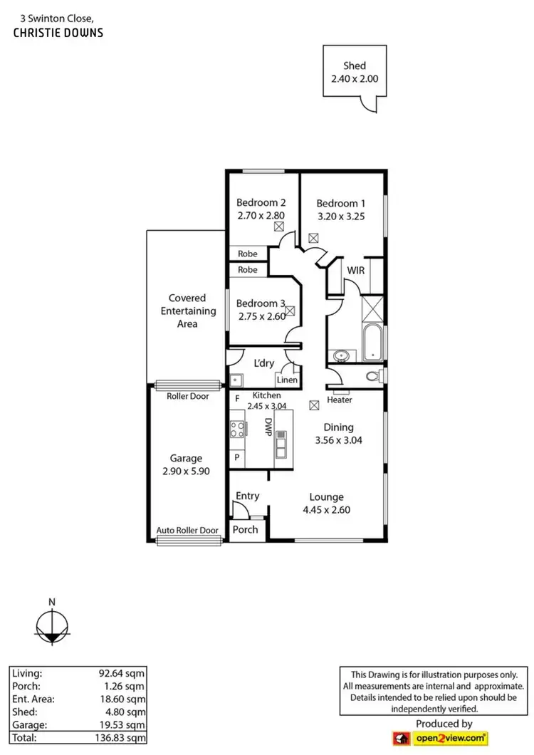 Floorplan of Homely house listing, 3 Swinton Close, Christie Downs SA 5164