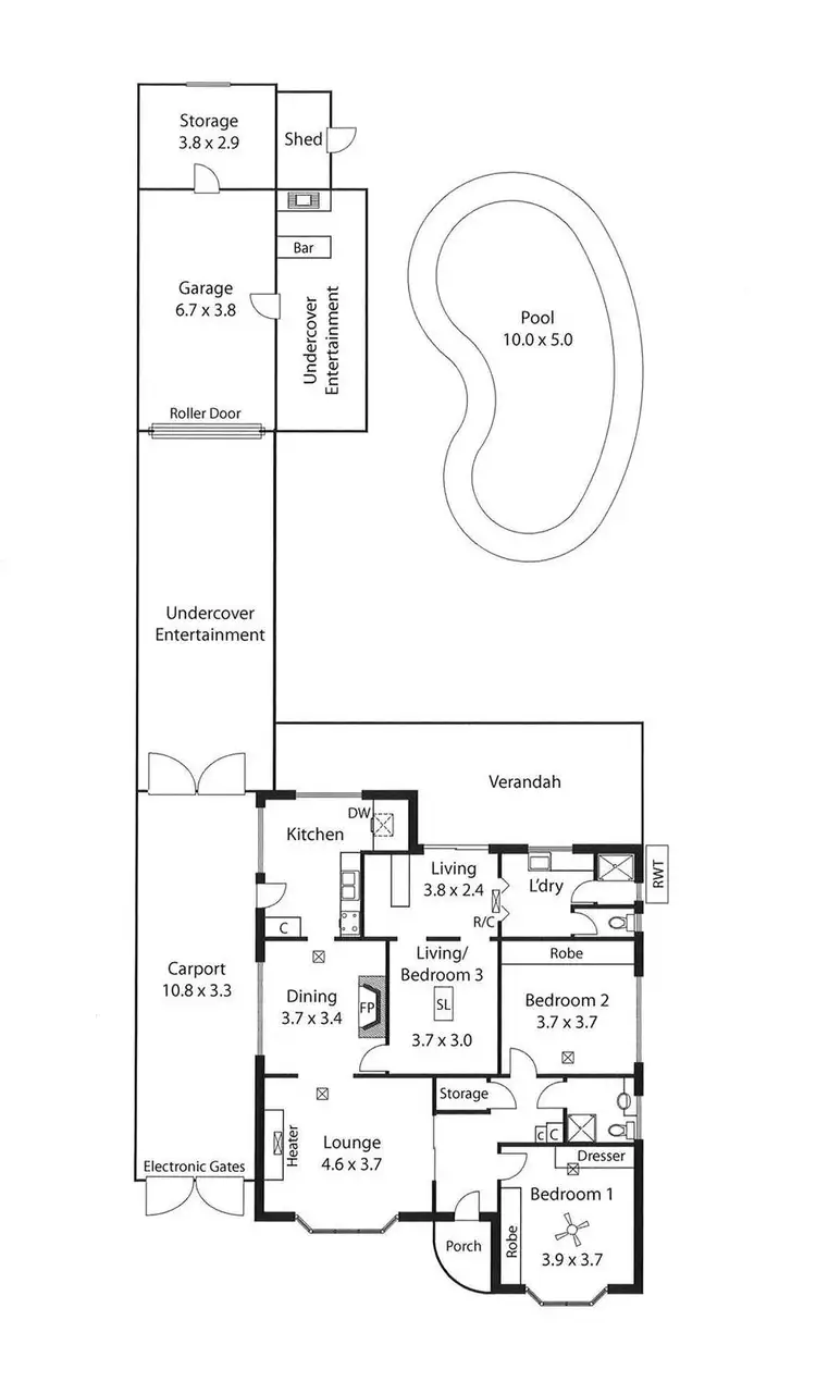 Floorplan of Homely house listing, 9 May Terrace, Brooklyn Park SA 5032