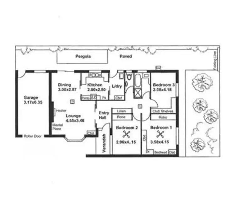 Floorplan of Homely unit listing, 3/72 Cliff Street, Glengowrie SA 5044