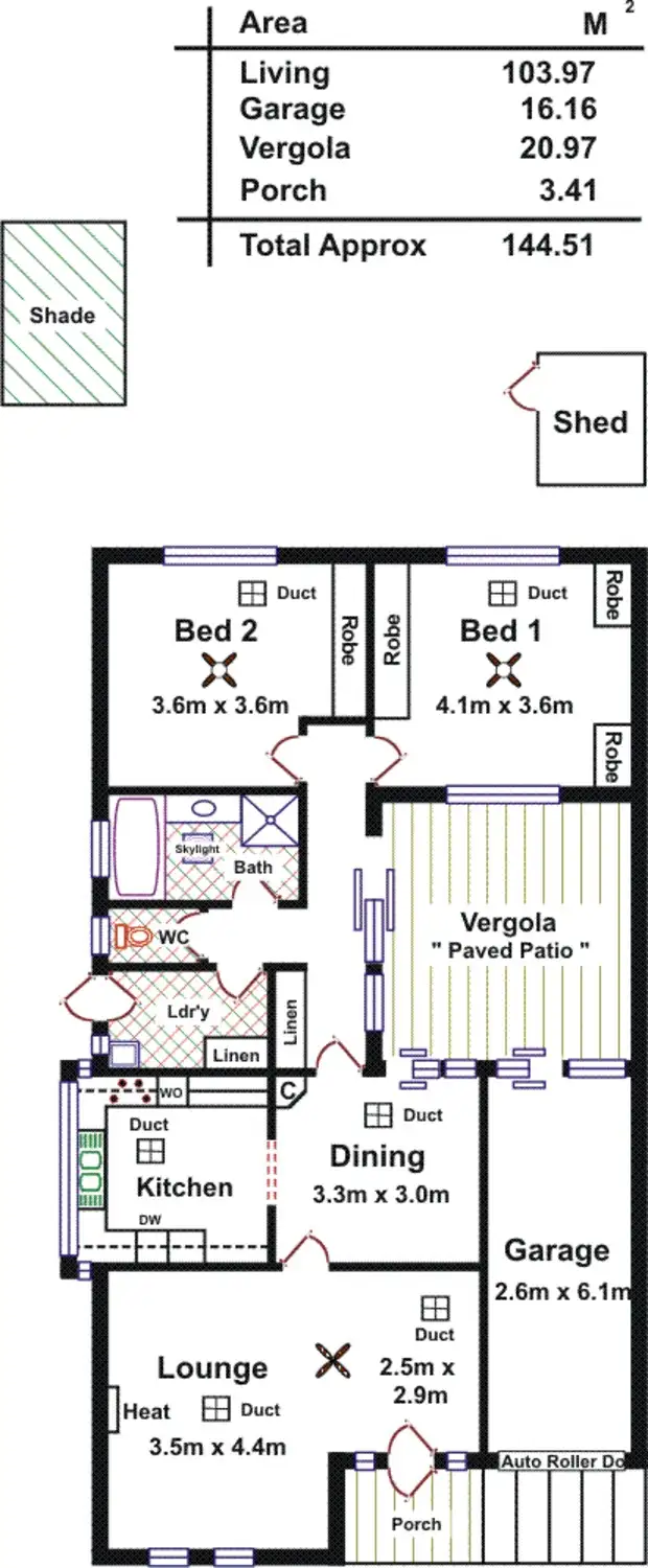 Floorplan of Homely unit listing, 1/54 Wilkins Street, Glengowrie SA 5044