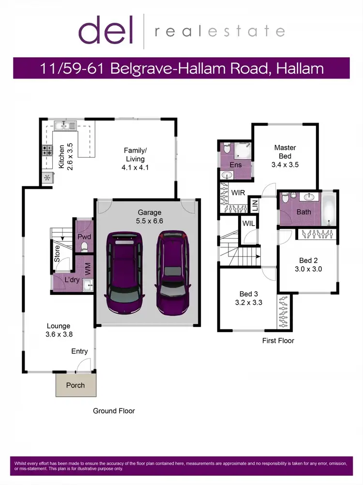 Floorplan of Homely townhouse listing, 11/59-61 Belgrave-Hallam Road, Hallam VIC 3803