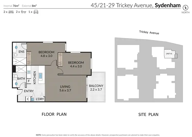 Floorplan of Homely apartment listing, 45/21-29 Trickey Avenue, Sydenham VIC 3037
