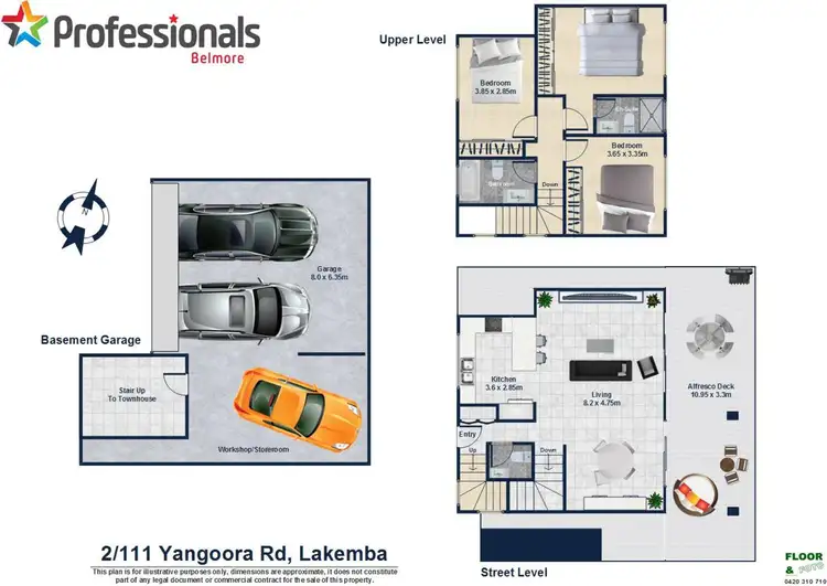 Floorplan of Homely townhouse listing, 2/111 Yangoora Road, Lakemba NSW 2195