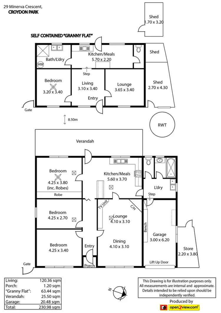 Floorplan of Homely house listing, 29 Minerva Crescent, Croydon Park SA 5008