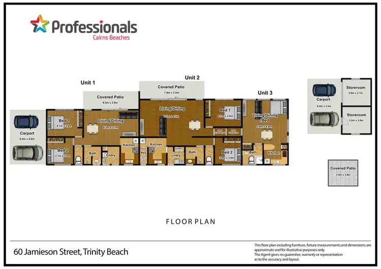 Floorplan of Homely block of units listing, 60 Jamieson Street, Trinity Beach QLD 4879