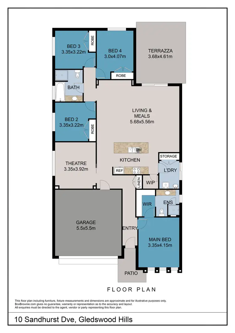 Floorplan of Homely house listing, 10 Sandhurst Drive, Gledswood Hills NSW 2557