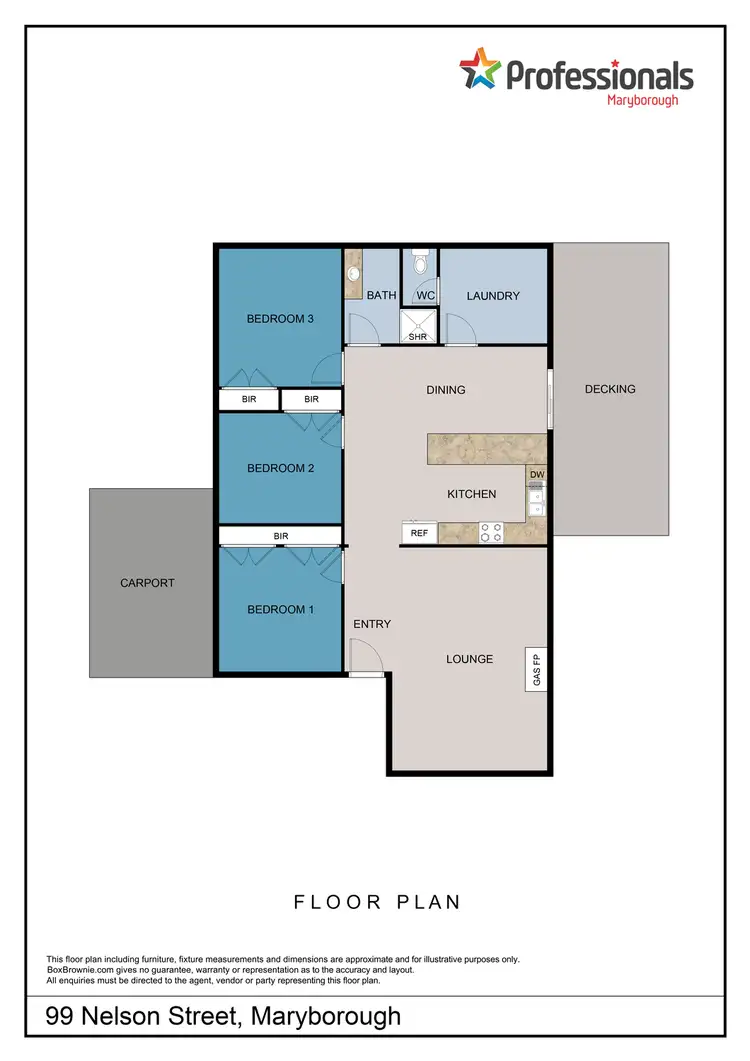Floorplan of Homely house listing, 99 Nelson Street, Maryborough VIC 3465