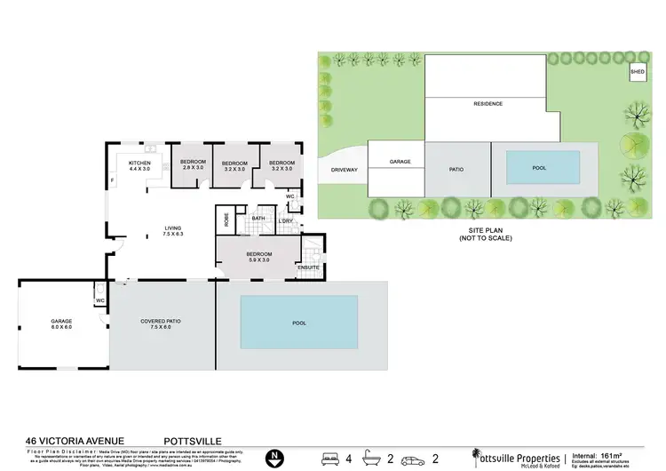 Floorplan of Homely house listing, 46 Victoria Avenue, Pottsville NSW 2489