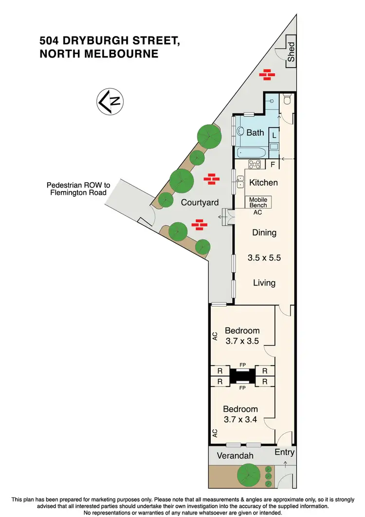 Floorplan of Homely house listing, 504 Dryburgh Street, North Melbourne VIC 3051
