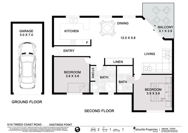Floorplan of Homely unit listing, 5/10 Tweed Coast Road, Hastings Point NSW 2489