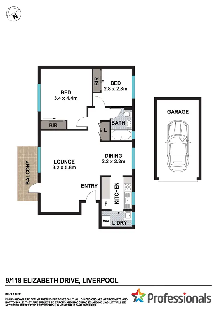 Floorplan of Homely unit listing, 9/118 Elizabeth Drive, Liverpool NSW 2170