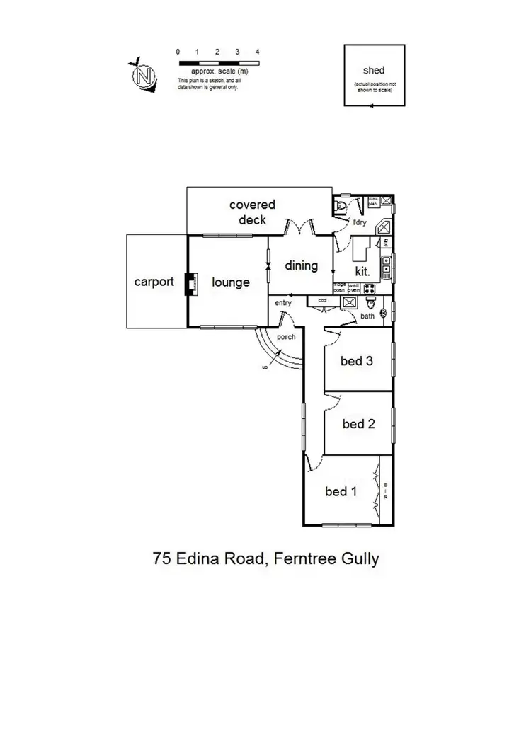 Floorplan of Homely house listing, 75 Edina Road, Ferntree Gully VIC 3156