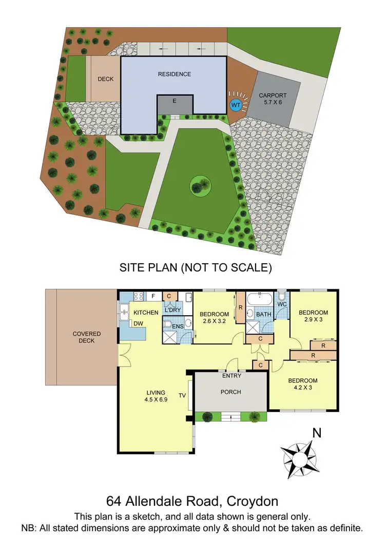Floorplan of Homely house listing, 64 Allendale Road, Croydon VIC 3136