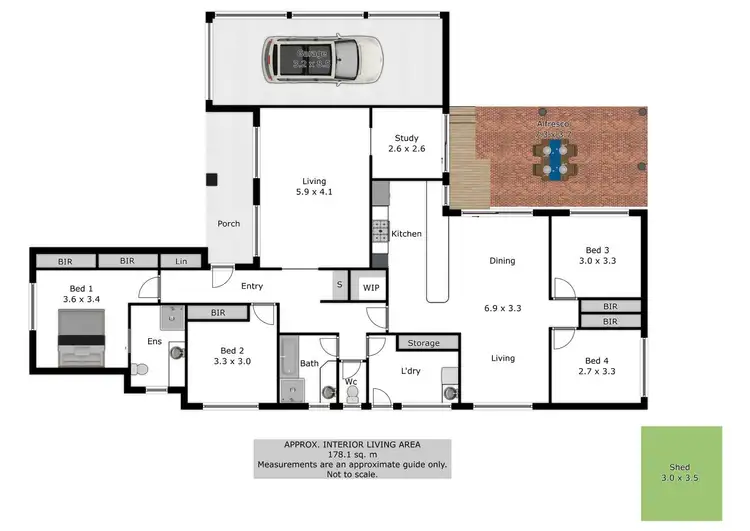 Floorplan of Homely house listing, 6 Oleander Court, Wodonga VIC 3690