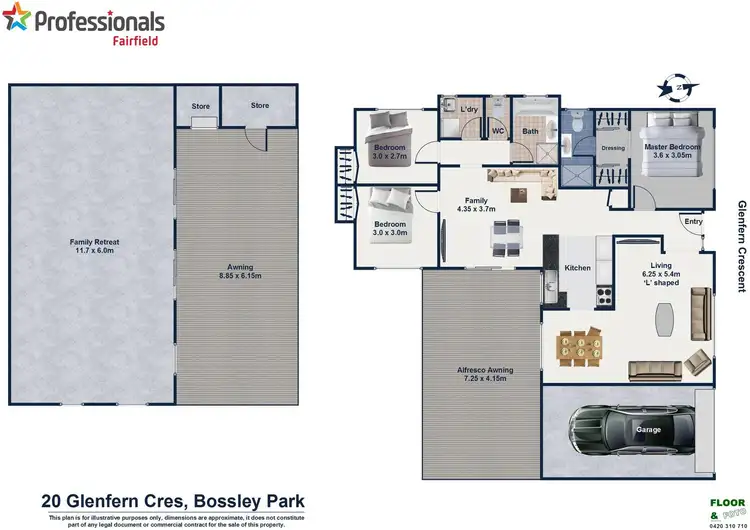 Floorplan of Homely house listing, 20 Glenfern Crescent, Bossley Park NSW 2176