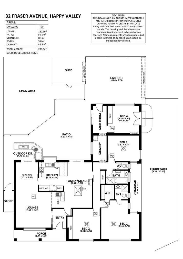 Floorplan of Homely house listing, 32 Fraser Avenue, Happy Valley SA 5159