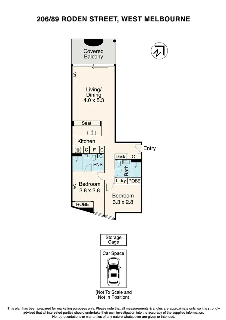 Floorplan of Homely apartment listing, 206/89 Roden Street, West Melbourne VIC 3003