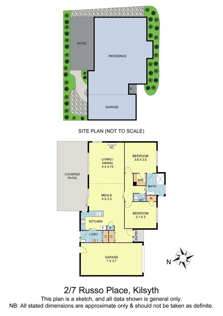 Floorplan of Homely unit listing, 2/7 Russo Place, Kilsyth VIC 3137